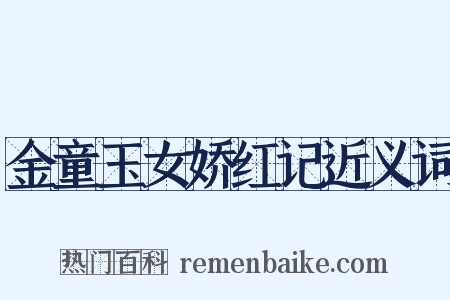 金童玉女娇红记近义词是什么意思的图片